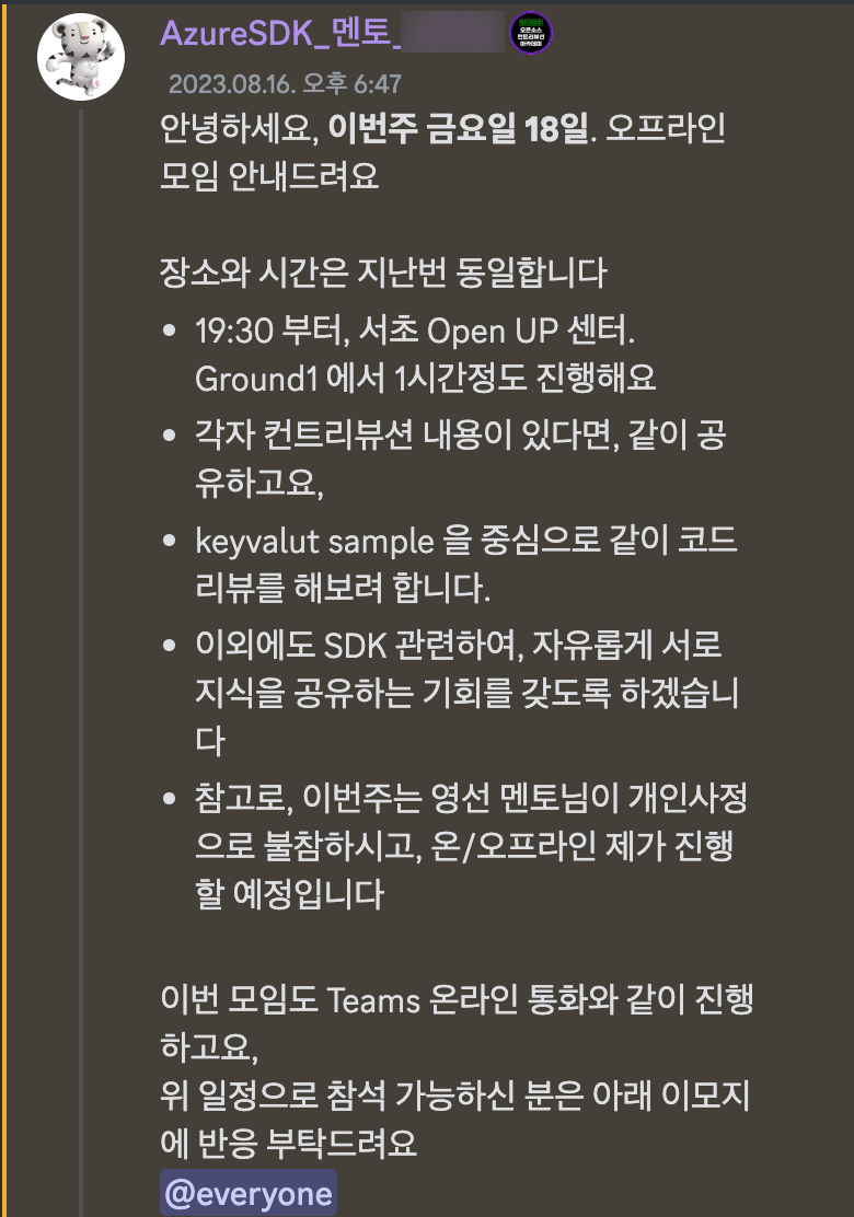 Microsoft Teams로 진행한 온라인 미팅